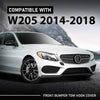 G-PLUS Front Bumper Towing Cover Tow Hook Cover Compatible with Benz W205 C-Class C200/220/250/300/350/400 2015-2018 A2058850324