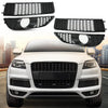 G-PLUS Glossy Front Bumper Fog Light Lamp Mesh Grill Grille Compatible with Audi A4 B8 2008 2009 2010 2011 2012 Fog Light Cover