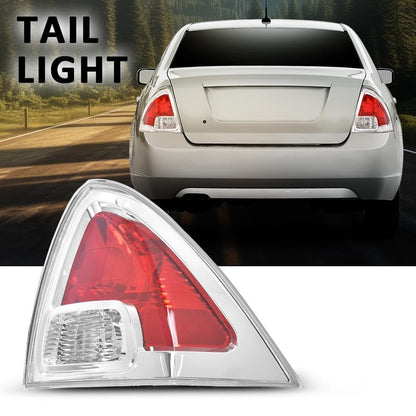 G-PLUS Tail Light Right Side Compatible with Ford Fusion (submodel: S, SE, SEL) 2006-2009 Clear & Red Lens FO2819113C, 6E5Z13404B Faros Traseros Luces TraserasAssembly