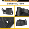 G-PLUS TPE Cargo Liners, Compatible with Ford Explorer 2020 2021 2022 2023 2024 2025, 1st & 2nd Row 3PCS, Black Floor Liner All Weather Full Cover Protection Interior Accessories