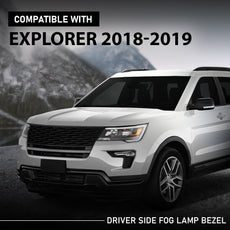 G-PLUS Front Left Fog Light Cover Bezel Compatible with Ford Explorer 2018-2019 JB5Z17E811BA Front View