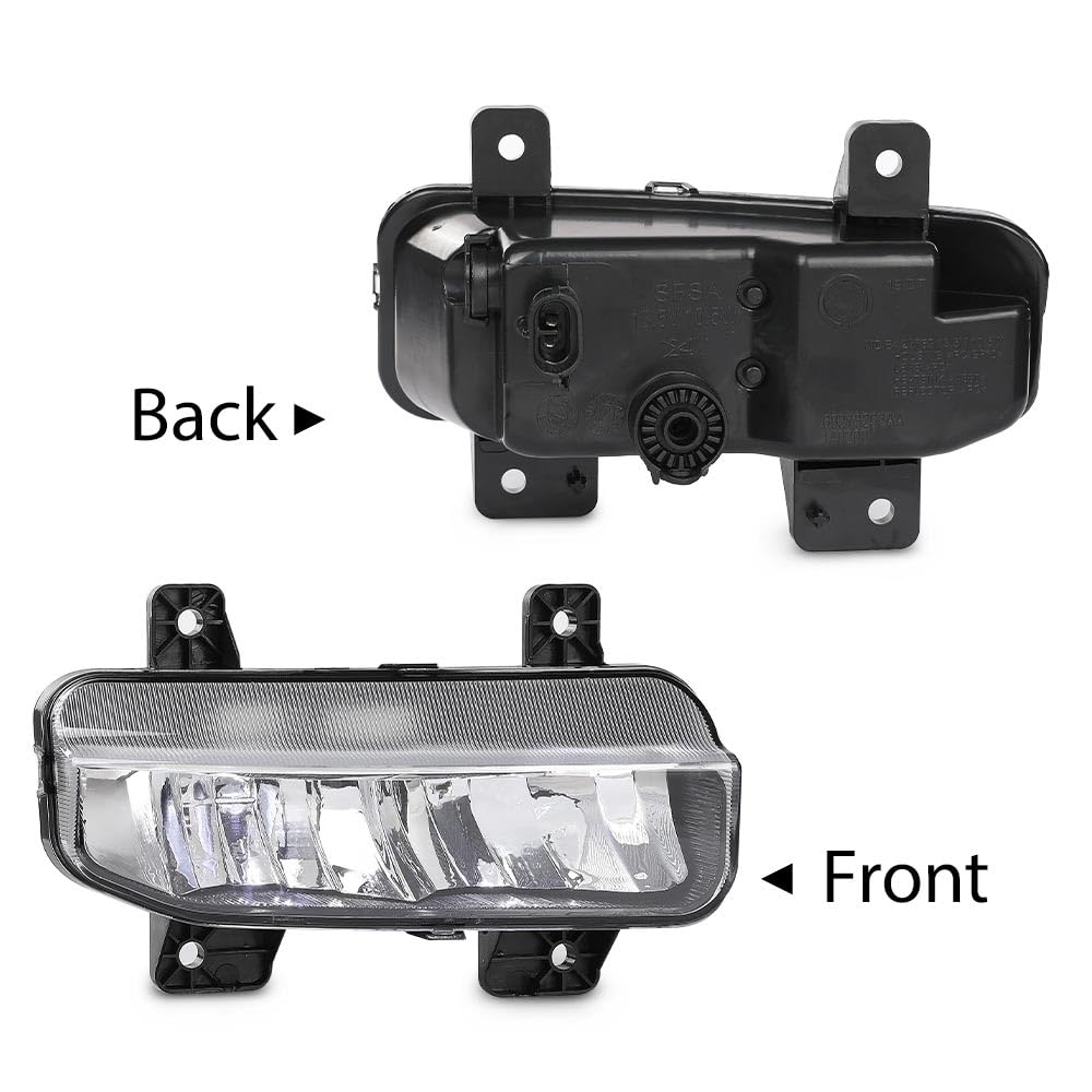 G-PLUS Front Bumper LED Fog Lights Lamps+Bracket Kit Compatible with Dodge Ram 1500 2019-2021 68273291AB