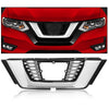 G-PLUS Front Upper Bumper Grille Assembly Chrome Trim Compatible with Nissan Rogue 2017 2018 2019 NI1200282, 623106FL0B