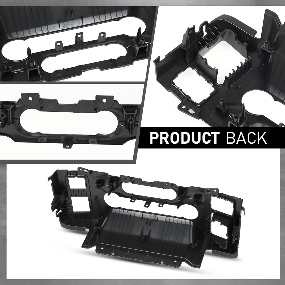 G-PLUS A/C Heater Climate Control Dash Trim Center Console Bezel Compatible with Ford F150 2021 2022 2023 Black