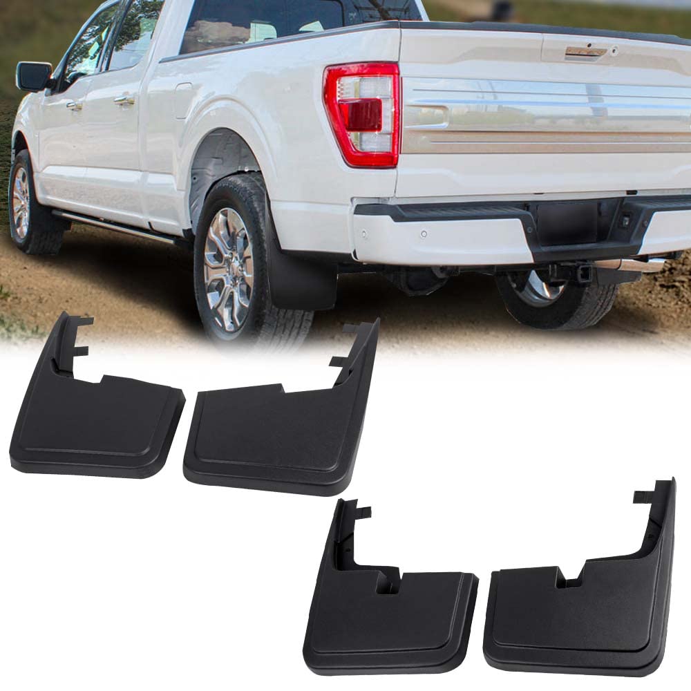 G-PLUS Mud Flaps W/O Fender Flares Compaitble with Ford F150 2015 2016 2017 2018 Front Rear Splash Mudguards