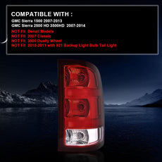 G-PLUS Tail Lights for GMC Sierra 1500 2500 3500HD 2007-2013 Passenger Side Front View