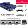 G-PLUS Four-Fold Truck Tonneau Cover Compatible with Nissan Titan 2004-2015 | King (Extended) Cab 6.5' Bed | for Models with or Without The Utili-Track System