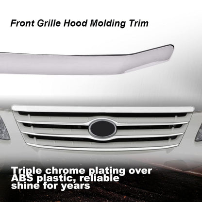 G-PLUS Hood Molding, Compatible with Toyota Avalon 2005-2010 Front Grille Chrome Trim Replace For #75770-AC010, TO1235100