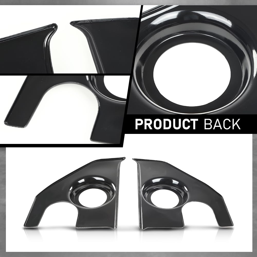 G-PLUS Speaker Kick Panels Pair Black Compatible with Chevy C30 C20 C10 Pickup Suburban Blazer 1967-1972