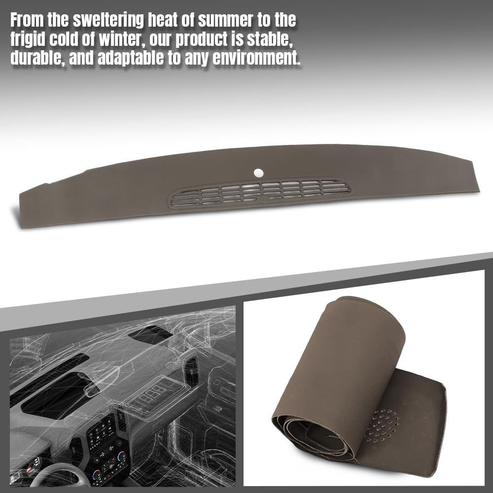 G-PLUS TPE Dash Cover Dashboard Panel Fit Chevy Tahoe Avalanche Suburban & GMC Yukon XL Denal & Cadillac Escalade 2007-2014/Chevy Silverado GMC Sierra 2007-2013 Brown