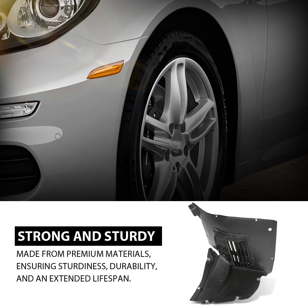 G-PLUS Wheel Housing Fender Liner Left Front Compatible with Porsche Panamera 2010-2016 97050412323
