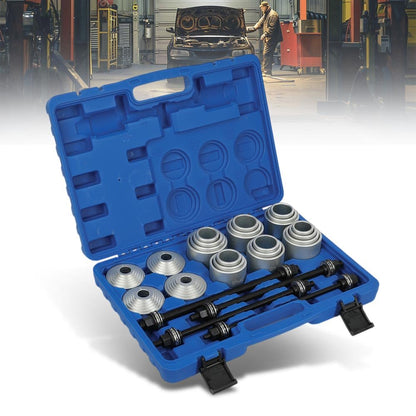 G-PLUS 28Pcs Press Pull Sleeve Kit Compatible with The Removal and Installation of Bushes/Bearings and Seals Etc Silver