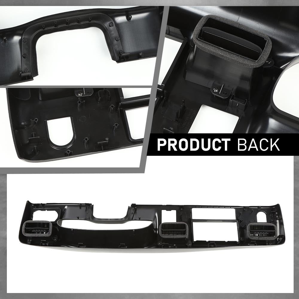 G-PLUS Dash Bezel Radio Cluster Trim Panel 4x4 Black Compatible with Ford F250 F350 Super Duty 1999-2004 with Hole