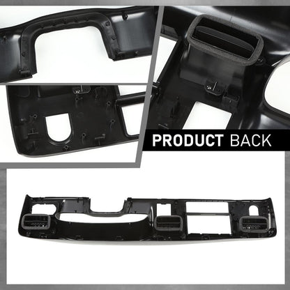 G-PLUS Dash Bezel Radio Cluster Trim Panel 4x4 Black Compatible with Ford F250 F350 Super Duty 1999-2004 with Hole