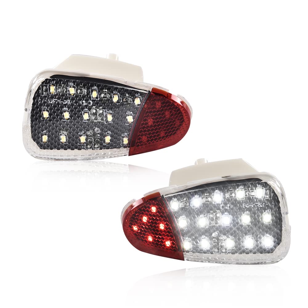 G-PLUS one Pair LED Interior Door Panel Courtesy Lamp Compatible with 1997-2003 Ford F150/1997-1999 Ford F250 F65Z13B724AA F65Z13B725AA
