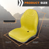 G-PLUS Tractor Seat w/Bracket Fit John Deere Lawn Mowers 240 245 260 265 285 320 325 335 345 415 425 445 455 F710 F725 F735 G100 AM117489 AM126865 AM879503 High Back Seat Yellow Replacement