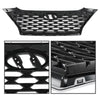 G-PLUS Front Upper Bumper Grille Chrome Gray & Black w/Black accents Compatible with Hyundai Tucson 2019 2020 2021 (For Models without Front Camera) HY1200225 86350D3500 86350-D3500