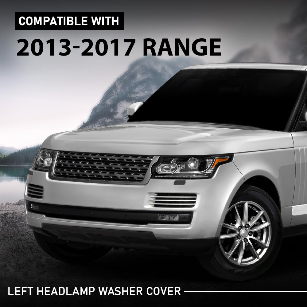 G-PLUS Left Side Headlight Washer Cover Powerwash Cap Compatible with Range Rover 2013-2017