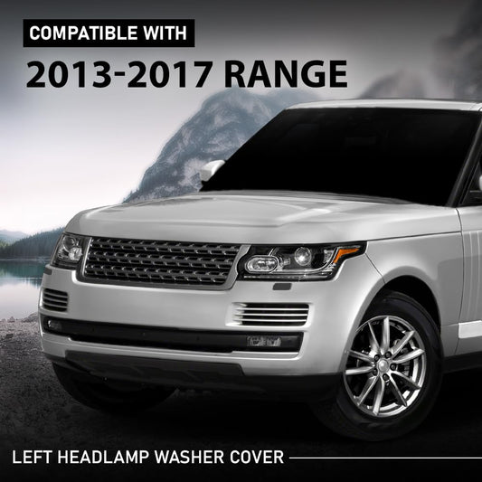 G-PLUS Front Headlight Washer Cover Powerwash Cap Cover Compatible with Range Rover 2013-2017 2Pcs