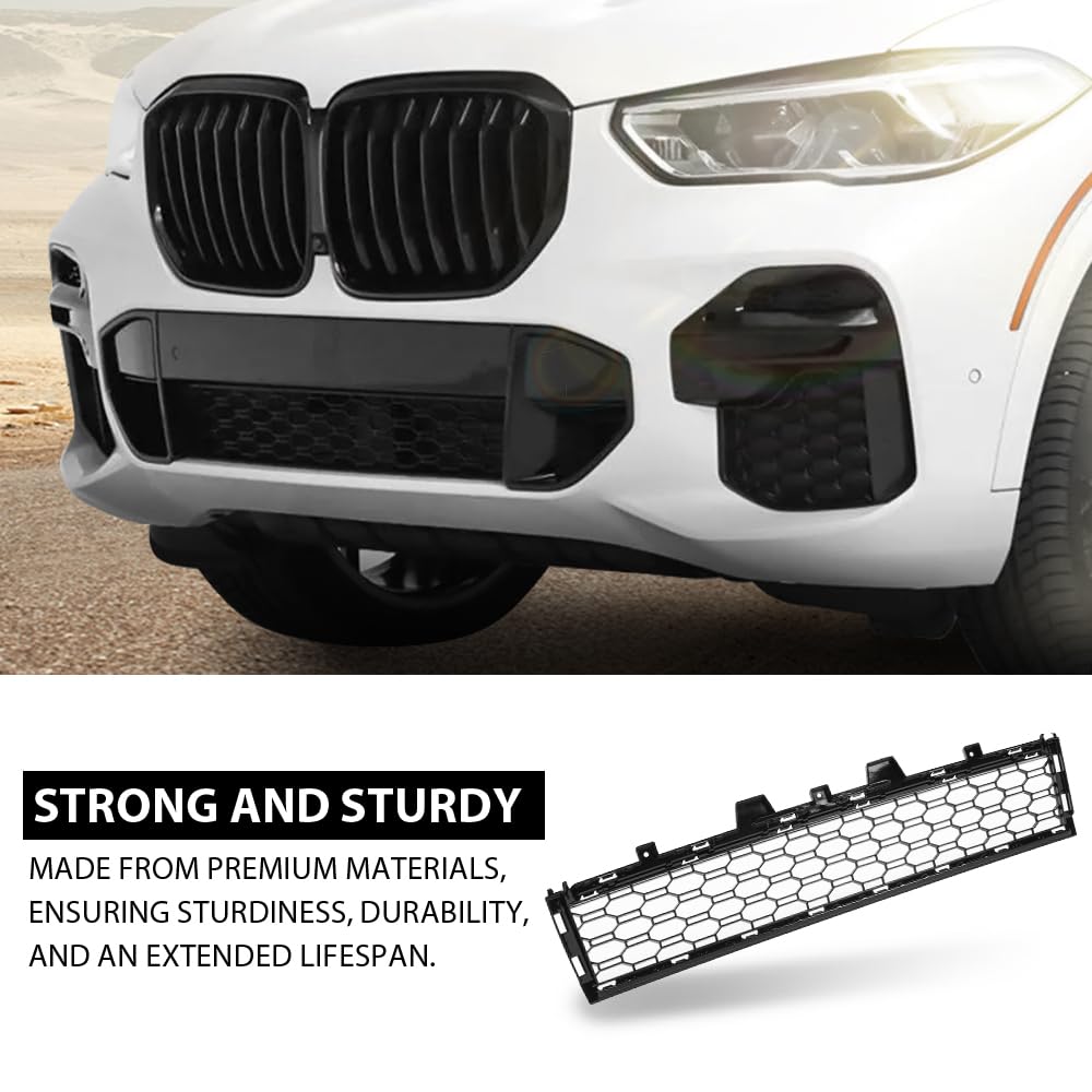 G-PLUS Front Bumper Grille, Compatible with BMW X5 2019-2023, BM1036202, 51118069208