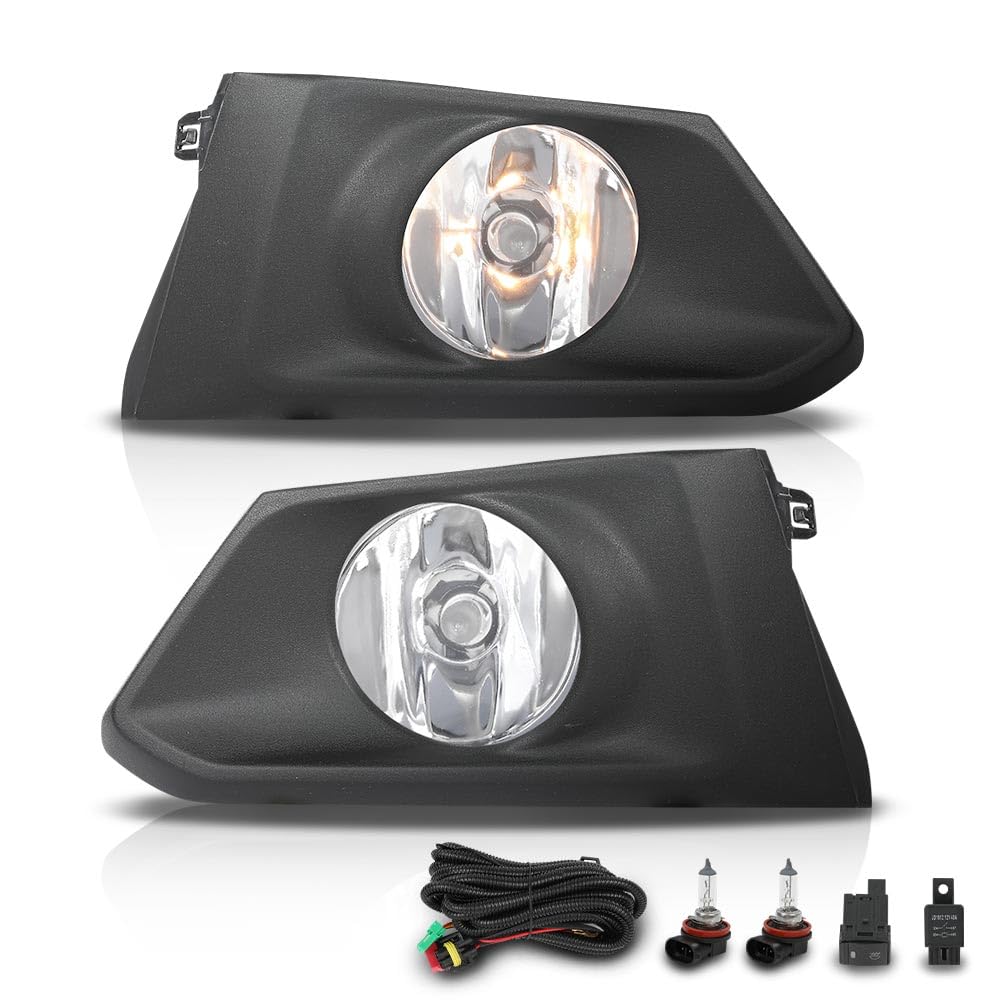 G-PLUS Fog Lights Lamps with Bezels & Wiring Harness Set Left & Right Side Compatible with Nissan Altima 2019-2022 2615589929