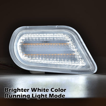 G-PLUS Side Marker Corner Parking Light Compatible With 1998-2002 Pontiac Firebird Trans Am Front Bumper Corner Marker Turn Signal Lamp 10301404 10301405 GM2520177 GM2521177