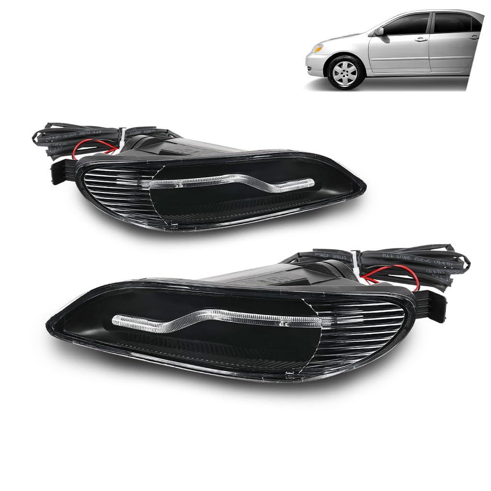 G-PLUS 2Pcs Front Fog LED Light Lamps Assembly Compatible with Camry 2002 2003 2004 neblineros para autos delantero faros antiniebla