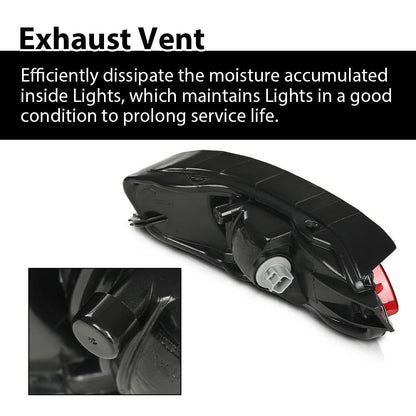G-PLUS Rear Side Marker Bumper Reflector Light w/o Bulbs Right Passenger Side Compatible with RX400H 2006-2008/Fit RX350 2007-2009/Fit RX330 2004-2006 LX2860102N 81910-0E010 Red Lens