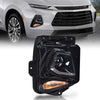 G-PLUS Headlight Headlamp Assembly w/Bulbs Compatible with Chevy Blazer 2019-2021 84588816, GM2503492, 84788650 Clear Lens Black Housing Right Passenger Bumper Headlamps,faros delanteros