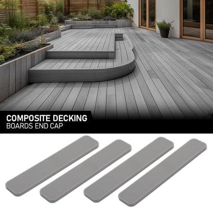 G-PLUS 4Pcs Decking Boards End Cap 5.5” Grey