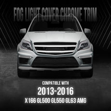 G-PLUS Fog Light Cover Trim 2PCS for Benz GL-Class X166 GL500 GL550 GL63 AMG 2013-2016 Front View