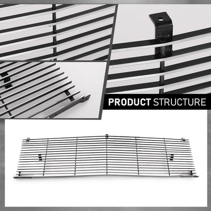 G-PLUS Front Billet Grille Insert Compatible with Chevy Blazer Suburban GMC Jimmy Suburban 1981-1988, Fit Chevy GMC C/K Pickup 1981-1987, Fit for Phantom Style With Stacked Lights