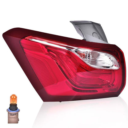 G-PLUS Rear Tail Light w/Bulbs Compatible with Chevy Equinox 2018 2019 2020 LED Light Only Driver Side Left Outer Tail Lamp Red Lens 84769836 Luces Traseras Rear Brake Lamps Assembly