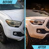 G-PLUS Headlight Assembly Right Side Compatible with Toyota Tacoma SR5 Crew Cab/Extend Cab Pickup 2019-2023 White and Black
