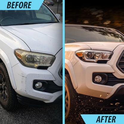 G-PLUS Headlight Assembly Right Side Compatible with Toyota Tacoma SR5 Crew Cab/Extend Cab Pickup 2019-2023 White and Black