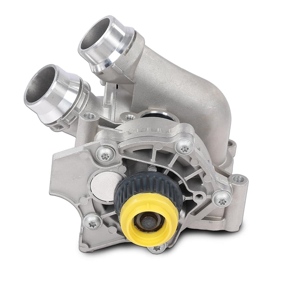 G-PLUS Water Pump Assembly Compatible with VW Bettle EOS CC Passat Jetta/Audi A3 A4 A6 TT 2.0T TSI 06H121026T, 06H121026, 06H121026AB, 06H121026AF, 06H121026BA, 06H121026BP, 06H121026CF