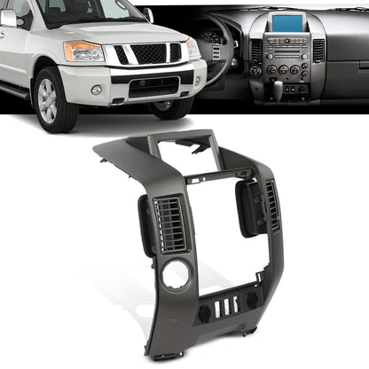 G-PLUS Dash Center Console Panel Lid Bezel w/Center Speaker&Cigarette Lighter Compatible with Nissan Armada SE LE SE 2005-2006/ Pathfinder Armada SE LE 2004/ Titan SE LE XE 2004-2015