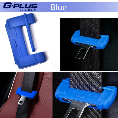 G-PLUS Universal Seat Belt Buckle Cover Replacement For Auto Car Seat Belt Buckle Clip Protector Trim Silicone Safety Accessories (Blue)