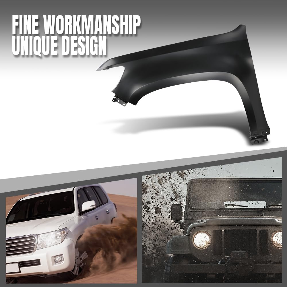 G-PLUS Front Fender Driver Side Compatible with Chevy Colorado Base 2015 2016 2017 2018 2019 2020, Fit Chevy Colorado (submodel: LT, WT, Z71) 2015-2022 23354494, GM1240404 Primed Black