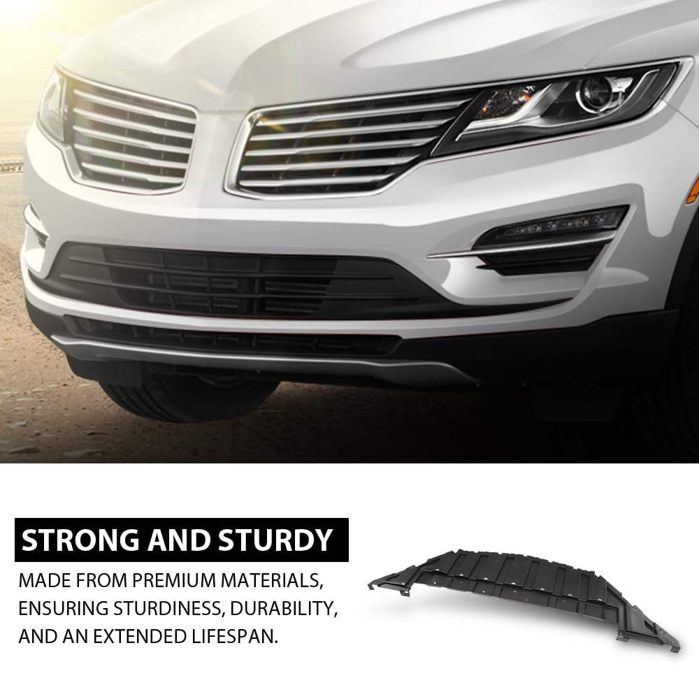 G-PLUS Lower Engine Splash Shield Deflector, Compatible with Lincoln MKC Sport Utility 4-Door 2015-2017, FO1091106, EJ7Z8310A, EJ7Z-8310-A