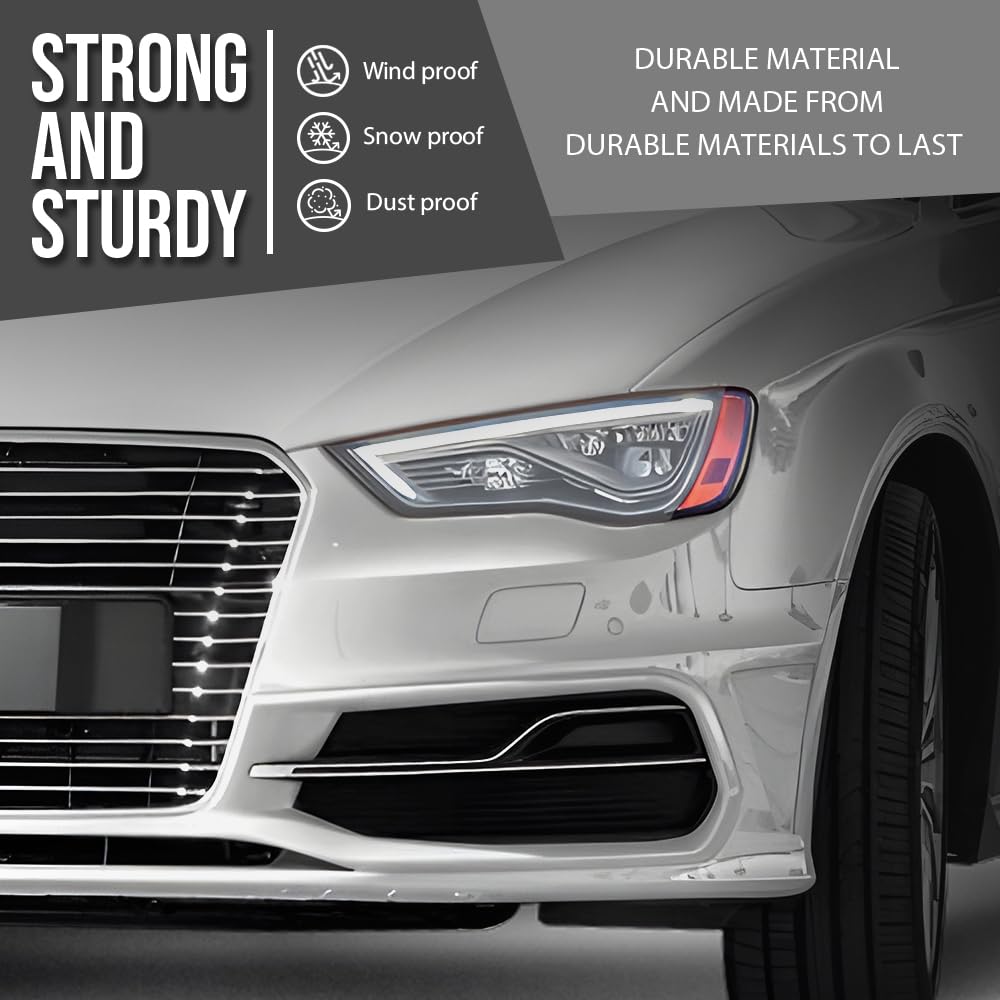 G-PLUS Headlight Lens Cover Compatible with Audi A3 2013-2016 8V0941003, 8V0941004 Left & Right Pair Front Headlamp Lens Cover Clear