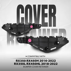 G-PLUS Bumper Cover Retainer Brackets Pair for Lexus LX 2016-2022 Black Additional Angle