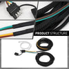 G-PLUS 22Ft 4 Pin 5 Wire Flat Trailer Wiring Harness Kit Copper Wire Wishbone Style Fit for Boat ATV Trailer Tail Light