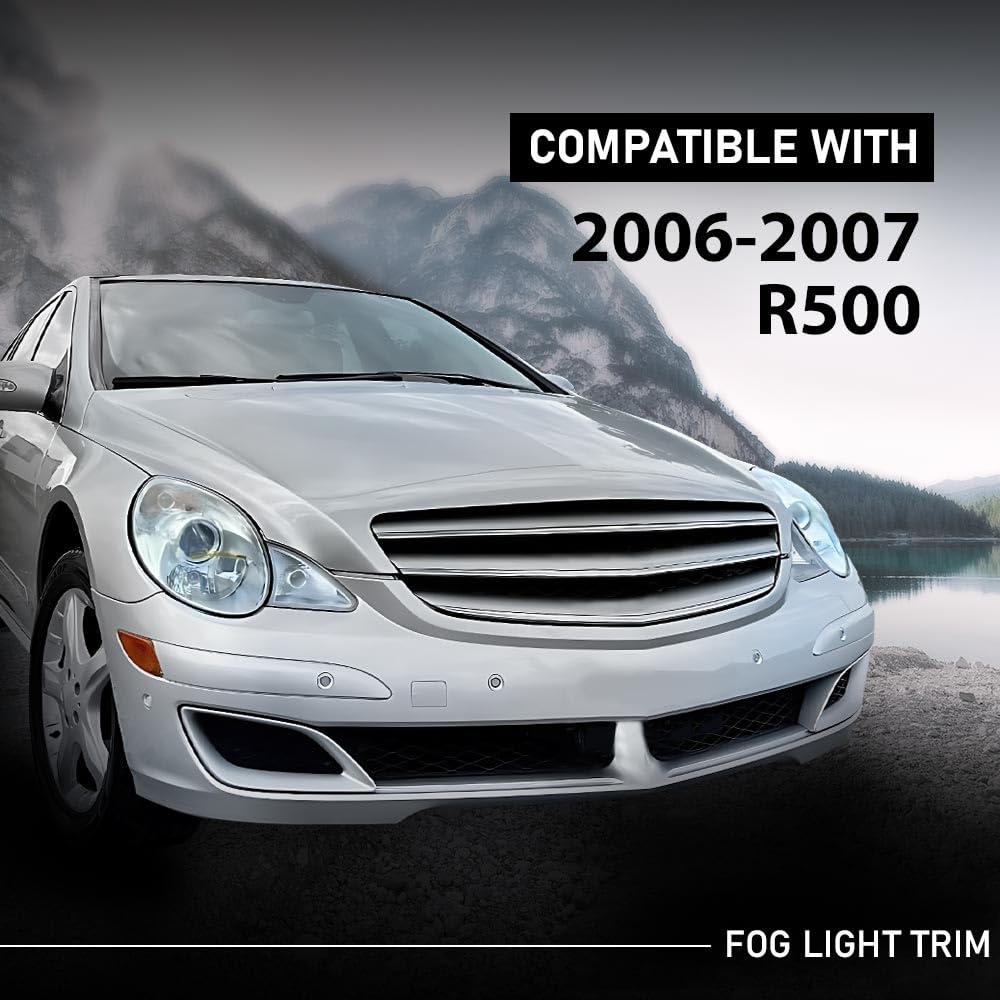 G-PLUS Fog Light Trim Driver and Passenger Side Compatible with Benz R320 R350 R500 R550 4Matic Base 2006-2010 MB1039169 MB1038169 2518852023 2518851923