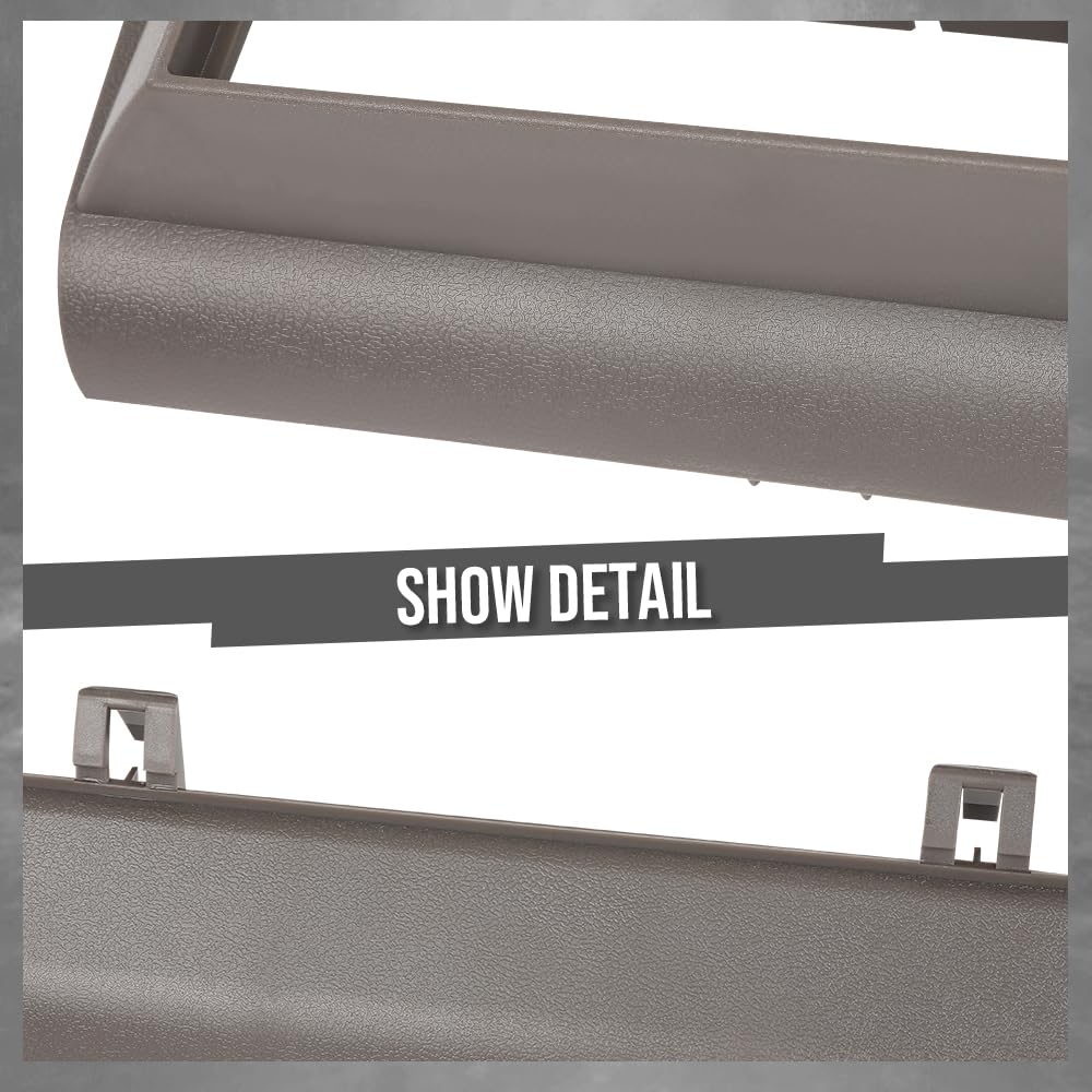 G-PLUS Car Stereo Radio Dash Bezel Kit Compatible with Chevy GMC Crew Cab Dually 1992-1994 GMK333BU, GMP333, GM1482GRB (Grey w/Wire Harness)
