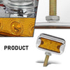 G-PLUS 2pcs 12 LED Amber/Red Dual Revolution Turn Signal Light, Double Face Chrome Fit Peterbilt Kenworth Freightliner Trucks, Dual Face Truck Fender Side Marker Light