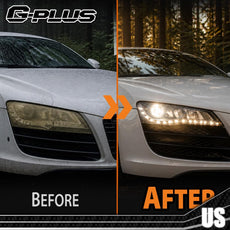 G-PLUS Headlight Lens Cover for Audi R8 2008-2015 Clear Pair Product Details