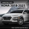 G-PLUS Front Bumper Grille Chrome Trim Compatible with Hyundai Kona Hatchback 2018-2021 86350J9100