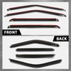 G-PLUS in-Channel Window Visors 4Pcs Compatible with Ford F150 Supercrew 2015-2025 & F150 Raptor SuperCrew 2017-2025 Rain Guards Side Wind Deflector with Tape Glossy Black