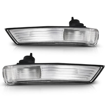 G-PLUS Pair Rearview Mirror Indicator Lens Turn Signal Light Cover, Compatible with Ford Focus MK2 Facelift 2008-2011/ MK3 2012-2017, LH Driver & RH Passenger Side 2PCS